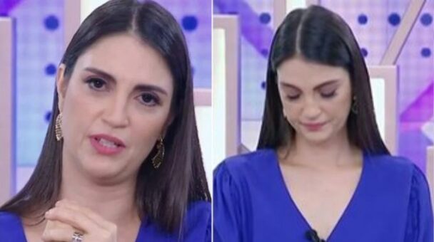 "Eu quero pedir perdão", diz Chris Flores aos prantos durante o 'Fofocalizando'