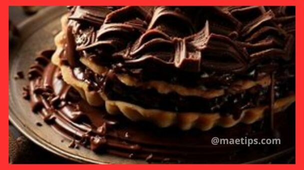 Bolo de brigadeiro gelado feito com achocolatado