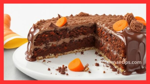 Delicioso Bolo de Cenoura com Cobertura de Chocolate