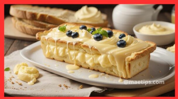 Pão com creme de confeiteiro caseiro