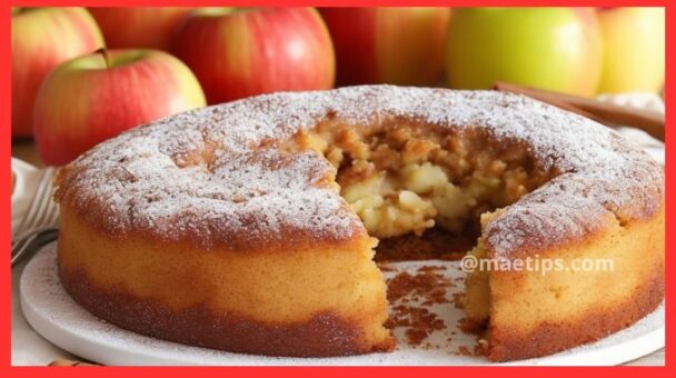 Delicioso Bolo de Maçã com Canela