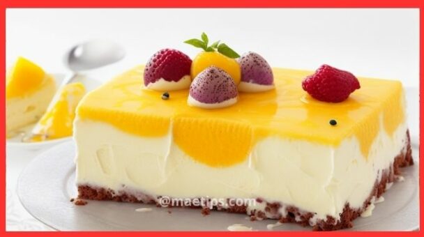 Bolo Gelado com Mousse de Maracujá