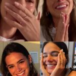 Bruna Marquezine emocionada celebra anúncio de gravidez no Instagram: ‘Tô chorando’